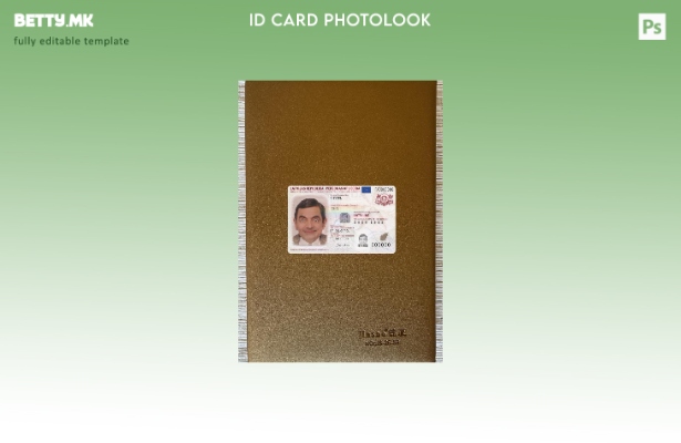 модерен стил Латвија нова лична карта photolook пред шаблон